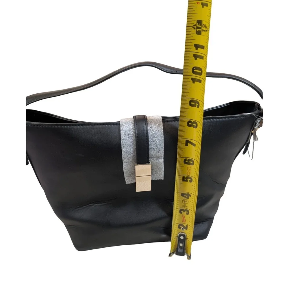 ⭐B5.  a new day - Black Purse With Detachable Crossbody Strap Gold Buckle NWT
